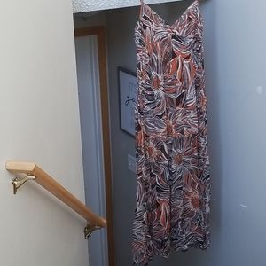 Derek Heart floral boho beach tiered maxi dress